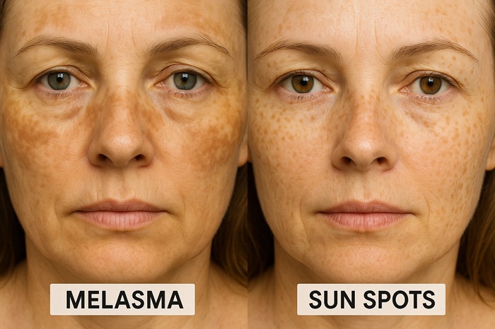 Melasma vs Sun Spots